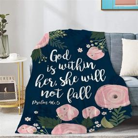 img 4 attached to 📖 ARTIEMASTER Hope Faith Prayer Bible Psalm 46:5 Soft Blanket - Durable Cozy Bed Throws for Home Couch Sofa - All Season 50"x60" for Teens