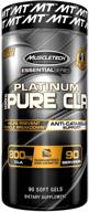 💪 muscletech platinum ultra pure cla supplement - 800mg cla per serving for conjugated linoleic acid - anti-catabolic support, stimulant-free formula - 90 cla pills (90 servings) logo