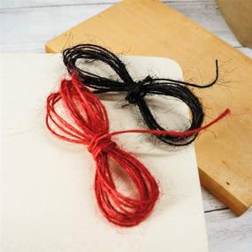 img 3 attached to 🎁 CT CRAFT LLC Bakers Twine String: Natural Jute Twine for Home Decor, Gift Wrapping, DIY Crafts - 2 Rolls of Black/Red, 1mm x 100 Yards