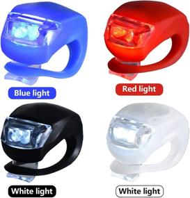 img 1 attached to 🚴 Stay Safe and Stylish with Mudder 16 Pieces: Waterproof Bike Headlight and Taillight Set - Assorted Colors