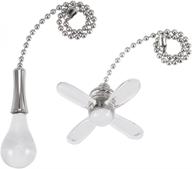 🔦 uxcell 1set glass clear fan bulb pendant: enhance your space with a 6 inch pull chain логотип