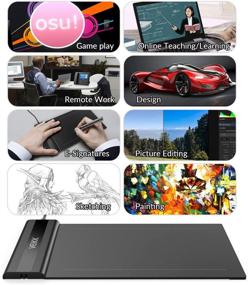img 2 attached to 🎨 VEIKK S640: Ultra-Thin Digital Drawing Tablet with Battery-Free Pen—Ideal for Beginners, Supports Windows/Mac/Linux/Android/OSU