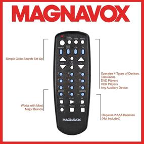 img 3 attached to Magnavox MC345 Universal Remote Control: 4-in-1 Device Control, Compatible with TV, DVD, VCR, Satellite, Works with Most Major Brands