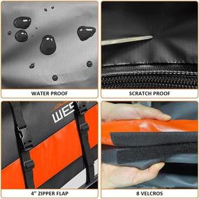 img 3 attached to 🚗 WESTLEY Rooftop Cargo Carrier - 15 Cubic Feet, 10 Straps - Car Roof Bag Set with 6 Hooks, 1 Anti-Slip Mat, and 1 Storage Bag - Waterproof Vehicle Cargo Carrier for Universal Cars with or without Rack