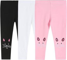 img 4 attached to GINFIVE Toddler Leggings Trousers Sweatpants Girls' Clothing and Leggings
