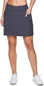 img 4 attached to 🏌️ RBX Active Women's Golf/Tennis Casual Athletic Skort with Integrated Bike Shorts