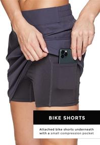 img 1 attached to 🏌️ RBX Active Women's Golf/Tennis Casual Athletic Skort with Integrated Bike Shorts