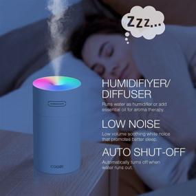 img 3 attached to 🚗 Coozi Compact ULV Aurora Humidifier: Efficient Mist & Aroma Diffuser with Two Misting Modes and Soothing Low Noise - Perfect for Cars!