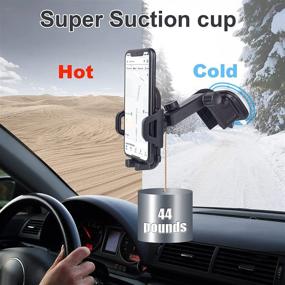 img 2 attached to Knovotch Car Phone Holder: Hands-Free Mount for iPhone, Samsung, LG, and More [One Key Release] – Black