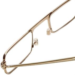 img 3 attached to 👓 Stylish "Calabria Slender Eyes" Metal Folding Reading Glasses in Gold - Lightweight and Portable