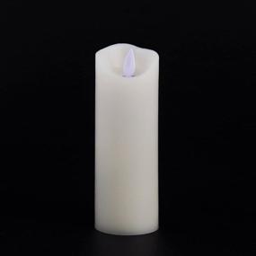 img 2 attached to 🐼 Pandaing Ivory Flameless LED Candles - Set of 2 Battery-Powered Classic Pillar Candles with Timer & 10-Key Remote Control