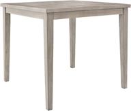 🍽 gray modern square counter height dining table by signature design - ashley parellen logo