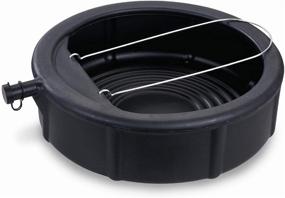 img 3 attached to 🛢️ Lumax LX-1629 Oil Drain Pan - Black, 5 Gallon Capacity, Spill-Proof Cap, Wire Loop Handle - Ideal for Oil, Gasoline, Anti-Freeze & More