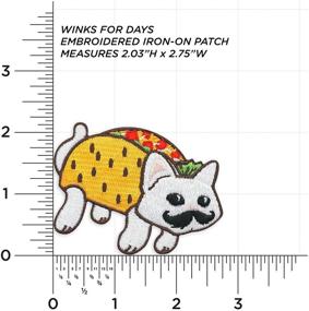 img 2 attached to 🌮 Taco Cat Embroidered Iron-On Patch: Endless Winks and Days