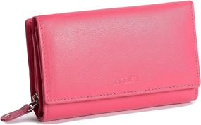 img 4 attached to SADDLER Genuine Leather Medium Trifold Women's Handbags & Wallets