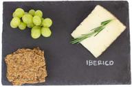 🧀 modern slate cheese platter tray | home basics black | 8" x 12" cutting board logo