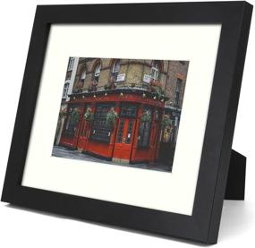 img 3 attached to 🖼️ Frametory 8x10 Picture Frame with Ivory Mat (Black, Set of 2) - Ideal for Wall or Table, Perfect for 5x7 Photos