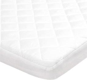 img 4 attached to 🛏️ TILLYOU Waterproof Pack N Play Mattress Cover Protector - Over-Filled 39”x27” Quilted Mattress Pad for Portable Mini Cribs - Washable Playard Bedding Fitted Sheet in White