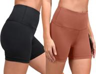 🩲 90 degree by reflex high waist power flex yoga shorts - tummy control biker shorts for women 2 pack: stylish and practical activewear for enhanced performance logo