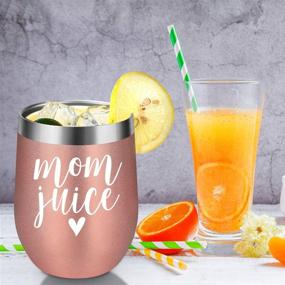 img 2 attached to Mom Juice: Funny Gifts for Mom from Daughter & Son - Celebrate Mom's Birthday and Christmas with Coolife's 12oz Wine Tumbler Mom Mug Cup - Perfect for Any Mom, Mom to Be, New Mom, or Pregnant Mom - Ideal Gifts for Mom Friends