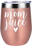 mom juice: funny gifts for mom from daughter & son - celebrate mom's birthday and christmas with coolife's 12oz wine tumbler mom mug cup - perfect for any mom, mom to be, new mom, or pregnant mom - ideal gifts for mom friends логотип