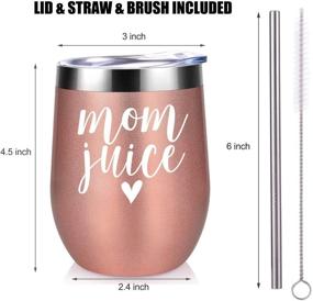 img 1 attached to Mom Juice: Funny Gifts for Mom from Daughter & Son - Celebrate Mom's Birthday and Christmas with Coolife's 12oz Wine Tumbler Mom Mug Cup - Perfect for Any Mom, Mom to Be, New Mom, or Pregnant Mom - Ideal Gifts for Mom Friends