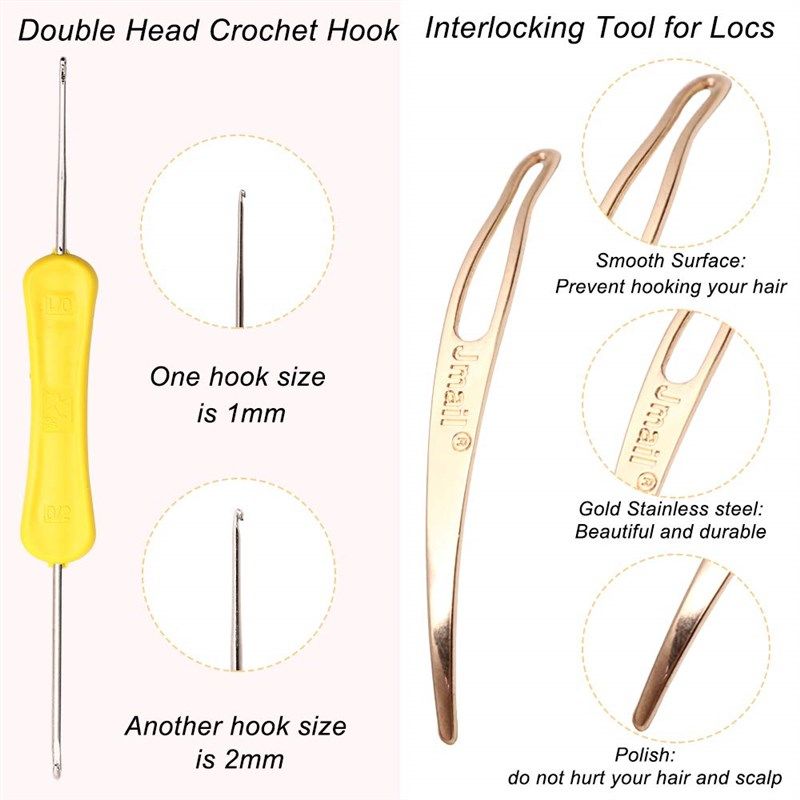 4PCS Dreadlocks Tool Interlocking Interlocking Tool for Dreadlock Crochet  Hook