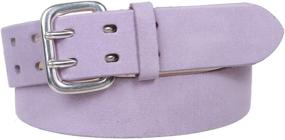 img 3 attached to Double Women's Accessories: Plain Suede Leather Belts for Women