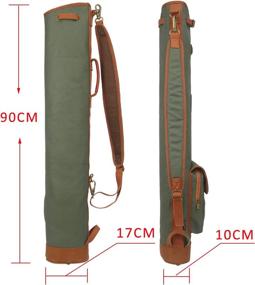 img 2 attached to TOURBON Lightweight Canvas Golf Club Travel Case Carry Bag - Ideal for Men and Women