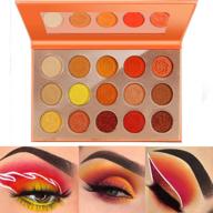 de'lanci orange eyeshadow palette: vibrant fall makeup palette with matte, shimmer, and glitter shadows in 15 warm colors to create eye-catching sunset inspired looks - nature tone chili palette logo