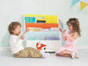 img 2 attached to Labebe Kid Bookshelf Wood: Small 3-Shelf Bookcase for Bedroom - 3 Tier Bookrack on Wheels - Fox Design
