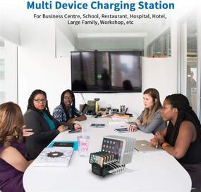 img 3 attached to 🔌 NTONPOWER USB Fast Charging Dock - 10 Ports Charging Station for Multiple Devices, Phone Tablets Organizer Stand for 10 iPads (2.4A Each, 24A in Total), Apple Products, Kindle and More [ETL Listed]