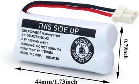 img 2 attached to 🔋 QBLPOWER BT166342/266342 Cordless Phone Battery - 2.4V 600mAh Ni-Mh Replacement for BT162342 BT262342 BT183342 BT283342 CS6114 CS6419 CS6719 EL52300 CL80111 - Pack of 4 Batteries