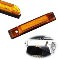 🚦 amber lens 6-led fender flare side marker lamps for jeep wrangler (compatible with bushwacker flat style fender flares) by ijdmtoy logo