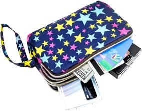 img 3 attached to 👜 BIAOTIE Women's Printed Nylon Waterproof Handbag Clutch Purse - Large Capacity Wristlet Wallet