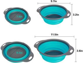 img 3 attached to Collapsible Colander Strainer Draining Vegetable