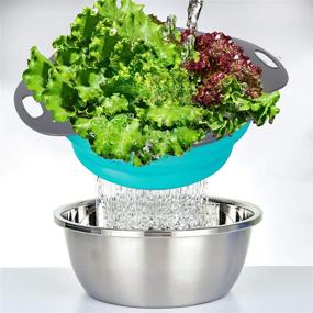 img 2 attached to Collapsible Colander Strainer Draining Vegetable