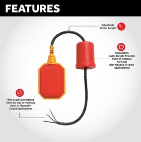 img 3 attached to Reliable Water Tank Float Switch with 10ft. Cable & 5-Year Warranty for Sump Pumps
