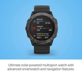 img 3 attached to 🌞 Garmin Fenix 6X Pro Solar: Mapping, Music, and Grade-Adjusted Pace Guidance - Dark Gray with Black Band (Renewed)