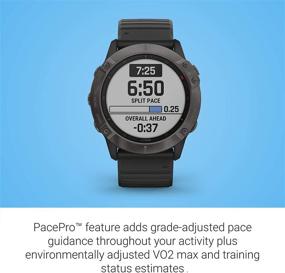 img 2 attached to 🌞 Garmin Fenix 6X Pro Solar: Mapping, Music, and Grade-Adjusted Pace Guidance - Dark Gray with Black Band (Renewed)