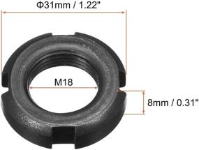 img 1 attached to Uxcell M18X1 5Mm Retaining Four Slot Slotted