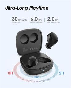 img 1 attached to 🎧 TECNO Беспроводные наушники True Wireless с шумоподавлением, Bluetooth наушники с микрофоном, внутриканальные наушники с зарядным кейсом, сенсорное управление, водонепроницаемые, глубокие басы для спорта - черные, H2