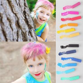 img 3 attached to 🎨 Hair Chalk for Girls - Temporary Hair Dye Chalk for Kids - Bright Hair Toy Gift for Age 4-10 on Crazy Hair Day, Children's Day, Birthday Party, Halloween (12 Colors)