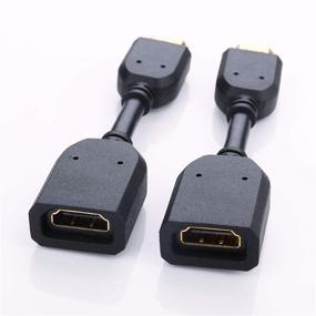 img 2 attached to HDMI Extension Cable - iGreely Gold Plated 4-inch HDMI Male to Female Extender Adapter for Enhanced 4K & 3D Viewing on Google Chrome Cast, Fire TV Stick, Roku Stick, and TV Connections