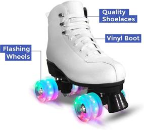 img 1 attached to 🛼 AviorX Premium Bundle Roller Skates - Adult Women and Men/Kids High Top Shoes for Indoor & Outdoor - Retro Skates with Light-Up Option - Includes Extras: Replacement Bolts, Bearings, Brakes & Carry Bag