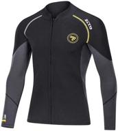 🏊 men's 1.5mm neoprene wetsuit top - front zipper, long sleeves - ideal for swimming, snorkeling, scuba diving, surfing logo