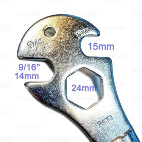 img 1 attached to SABLUE Bike Pedal Multi Wrench - Heavy-Duty Spanner Repair Tool | 15mm, 24mm, 9/16&#34;(14mm) | Long Hand Comfortable Grip and Energy-saving | 01X-Wrench