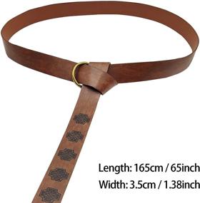 img 1 attached to 👑 Men's Medieval Leather Renaissance Accessories Belts for Cosplay