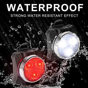 img 3 attached to 🚴 Rechargeable Bike Light Set - Akale LED Bicycle Lights Front and Rear - 4 Light Mode Options - 650mah Lithium Battery - Bike Headlight - IPX4 Waterproof - Easy to Install - Men Women Road - Pack of 2