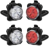 🚴 rechargeable bike light set - akale led bicycle lights front and rear - 4 light mode options - 650mah lithium battery - bike headlight - ipx4 waterproof - easy to install - men women road - pack of 2 logo